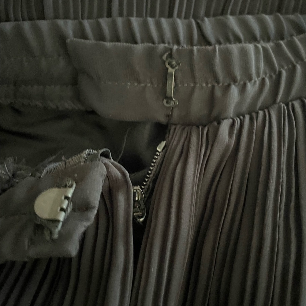 Vintage MISS ELLIETTE Dress Blk Chiffon/White Trim Formal Evening Long Gown Sz 6 - Picture 10 of 11